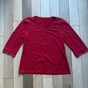 Burberry Women's Long Sleeve Red Top